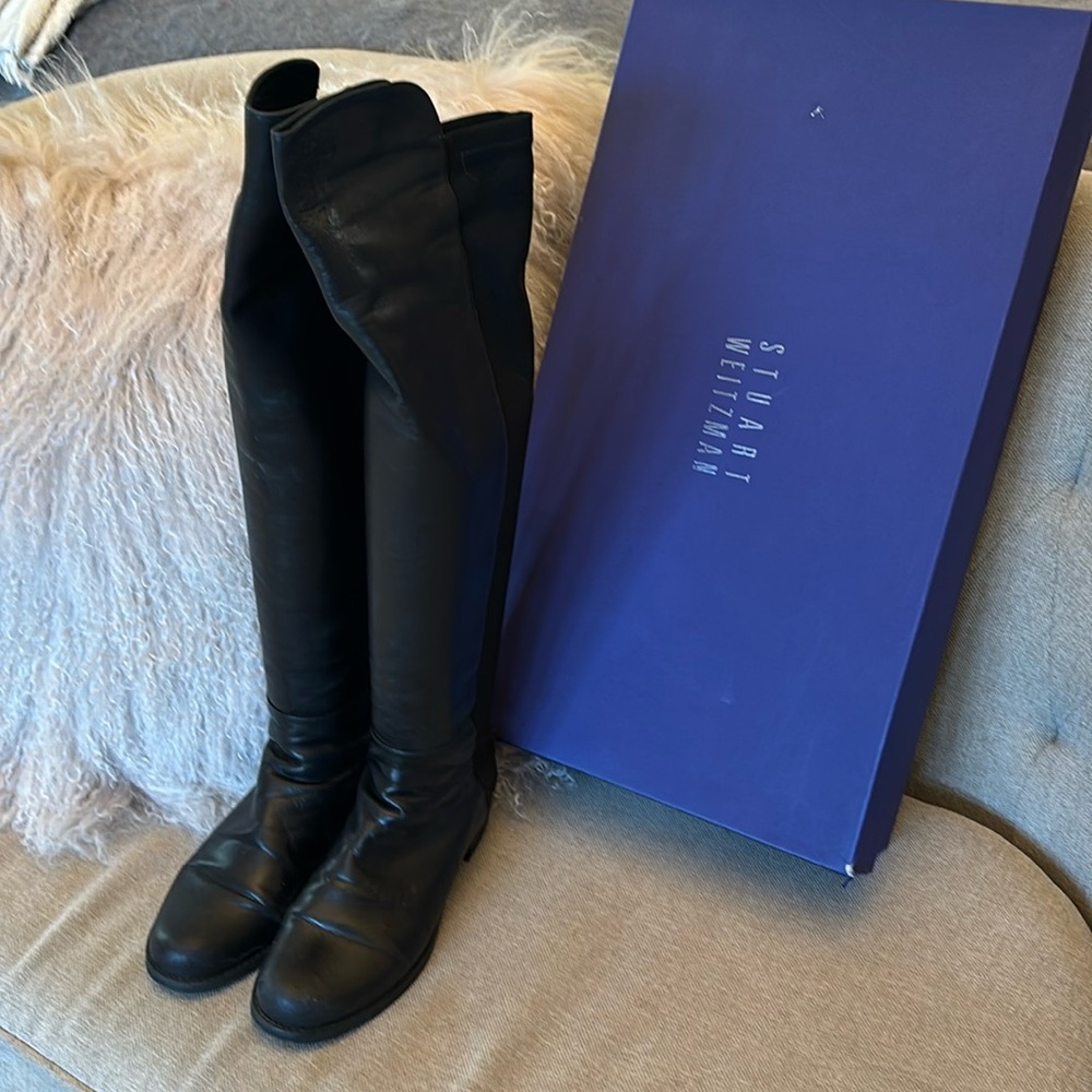 Stuart Weitzman 50/50 leather boots❤️